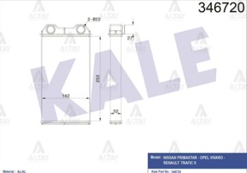 RADYATÖR KALORİFER TRAFIC II 01-14 / VIVARO 02-14 / BRAZING