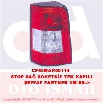STOP LAMBASI SAĞ PARTNER YM. 06=> (ŞEFFAF) (TEK KAPI) (DUYSUZ)