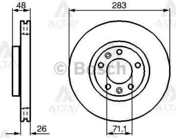 FREN DİSKİ 407 05=> / 508 I 10-18 / C5 II-III 08=> / ÖN HAVALI 283-5