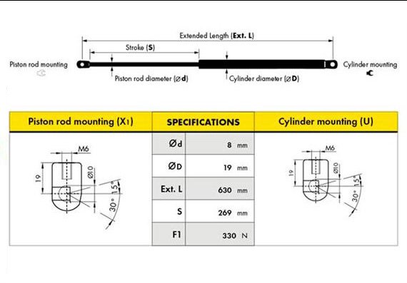 BAGAJ AMORTİSÖRÜ TMPR SW (94-99) (D0002)