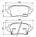 FREN BALATASI ARKA ''ELEKTRONIK EL FRENI''-(TOYOTA : COROLLA 2019> 1.6 VVTI / TOYOTA : COROLLA 2019> 1.8 HYBRID )
