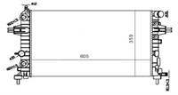 SU RADYATORU OTOMATIK ( OPEL : ASTRA H 1.4 1.6 ) 605×359×23