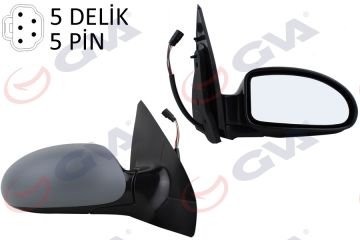 DIŞ DİKİZ AYNASI SAĞ FOCUS 98> ELEKTRİKLİ+ISITMALI+ASTARLI(SİYAH)+KONVEKS 5 FİŞ VM-319EHPR