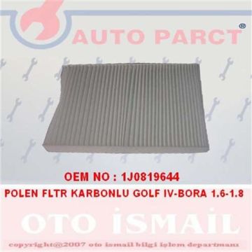 (x)POLEN FİLTRESİ POLO3-POLO CLASSIC-GOLF3-GOLF4-BORA-A3-TOLEDO(97-04)-PASSAT(01-05) (KARBONLU)