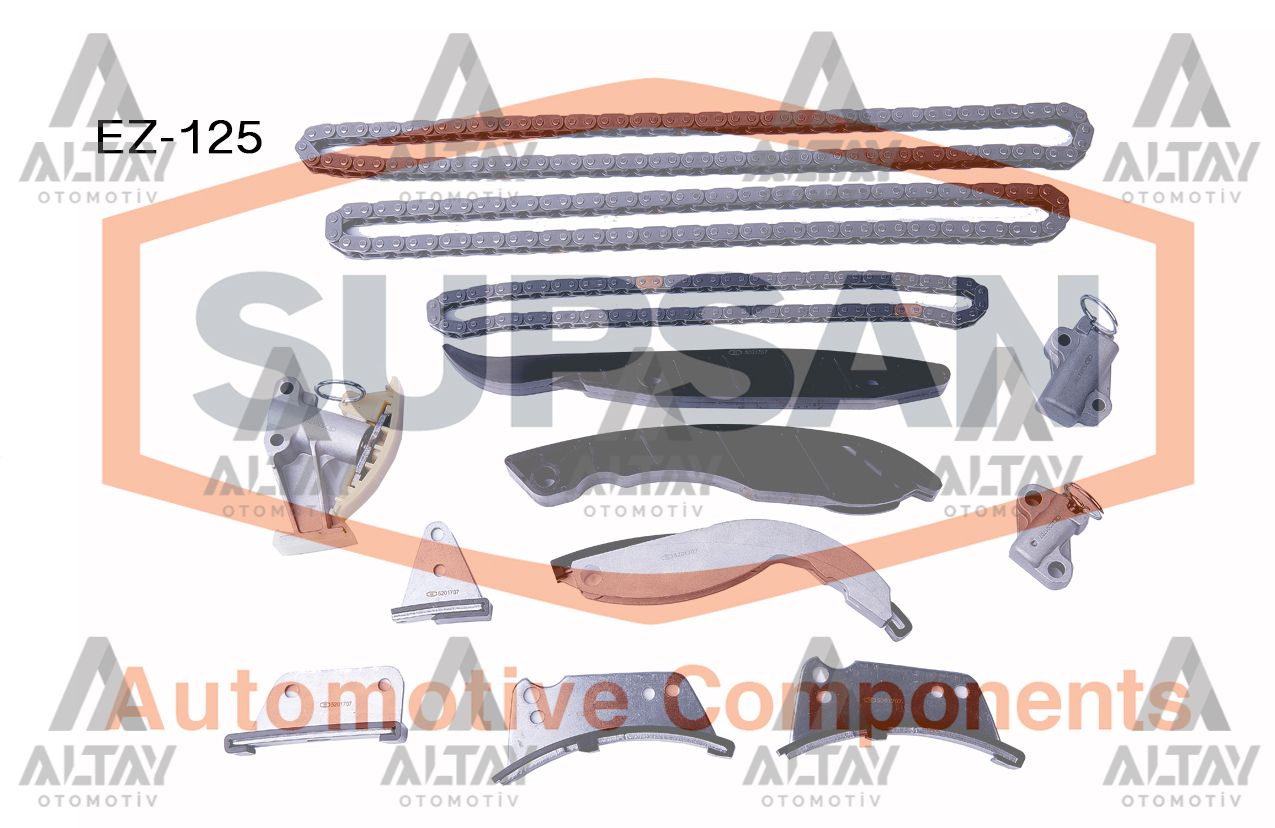 EKSANTRİK ZİNCİR SETİ STAREX 02-08 / H-1 08-11 / SORENTO 03-11 / H-100 KAMYONET 10=> 140HP 2.5CRDI (13 PARÇA)