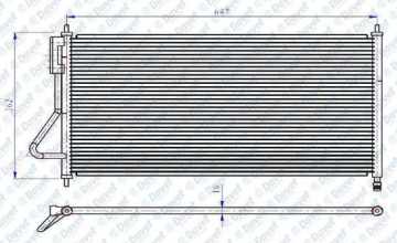 KLIMA RADYATORU KONDENSER BRAZING FORD FOCUS 1.4-1.6EFI-1.8 TDCI-2.0EFI-2.0I 98-04 668X361X16 AT/MT SANZUMAN