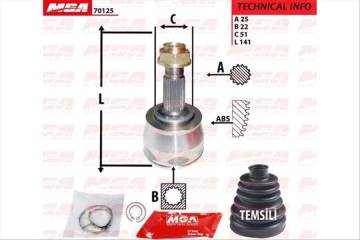 AKS KAFASI  DIS FIAT EGEA 1.4 16v 2015- / DOBLO 1.4 2010- / BRAVO II (198) 1.4i 2006-