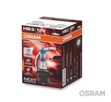 AMPUL 12V HB3 60W 9005 NIGHT BREAKER LASER % 150 GÜÇLÜ % 20 BEYAZ IŞIK (İKİLİ AMBALAJ)