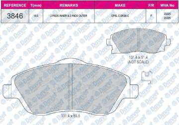 FREN BALATASI ON VWA 23225 CORSA 1.3 CDTI