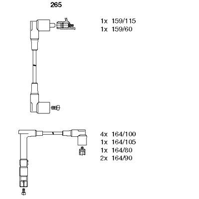 (X)BUJİ KABLOSU TAKIM MERCEDES W140 M119