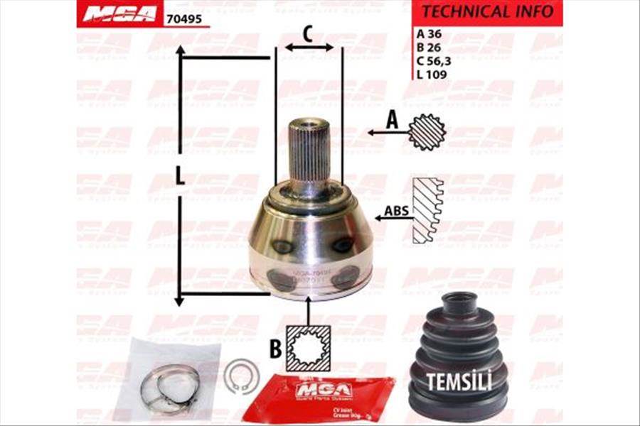 Aks Kafası Kıt Sol ( Ford : Focus Cmax 1.6 Tdcı 04- )