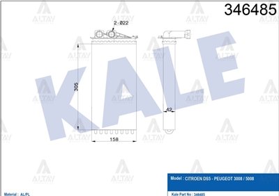 RADYATÖR KALORİFER DS5 11=> / 3008 09=> / 5008 09=> MEKANİK