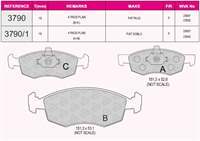FREN BALATASI ON WVA 23842 FIAT DOBLO 1.9D JTD 01 ->