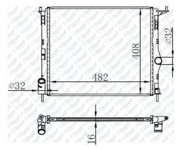 Motor Radyatoru Logan Sandero Iı 1,2 / 1,4 / 1,6 ( (482×408×16)