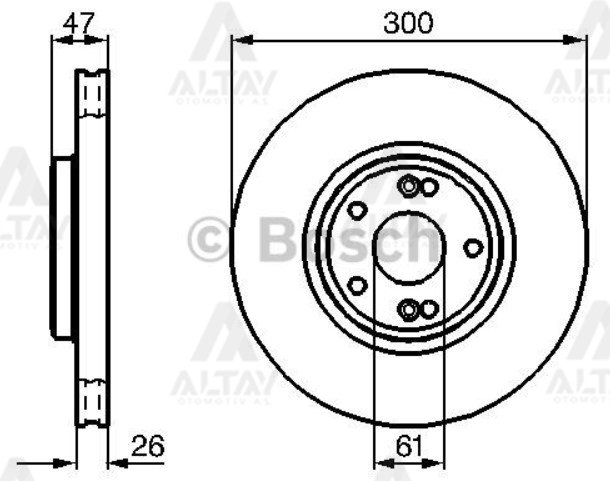 FREN DİSKİ LAGUNA II 01-07 1.6 1.8 2.0 / ÖN HAVALI 300-5