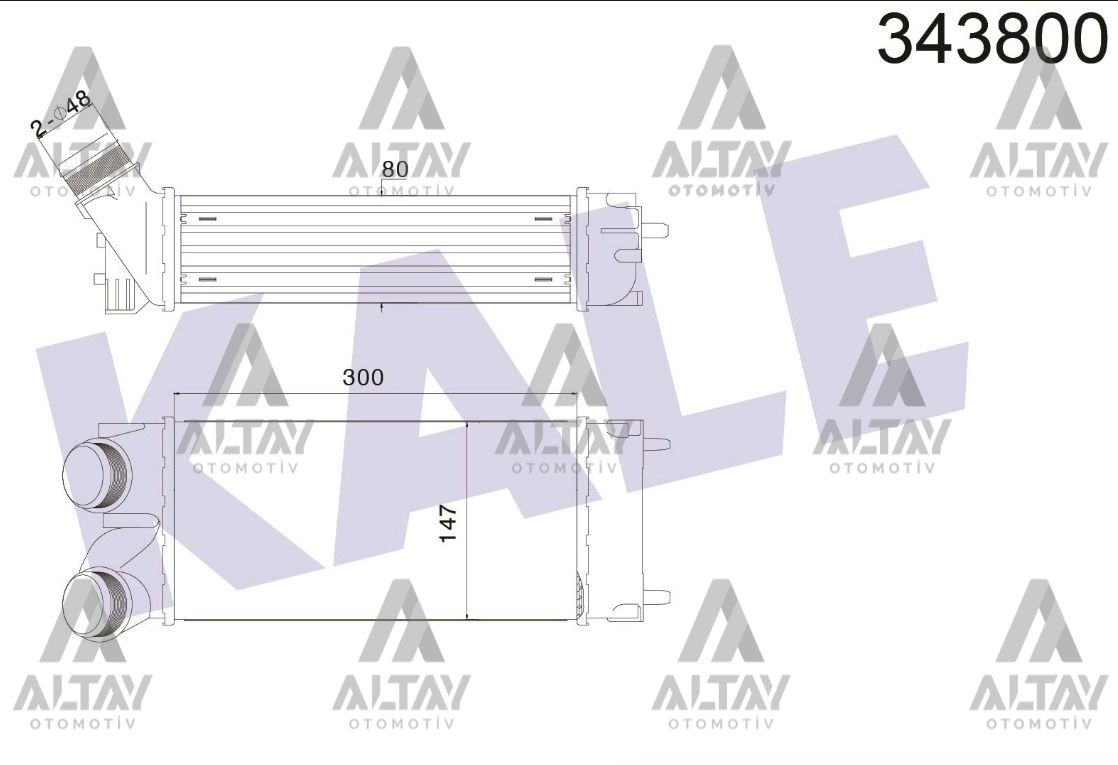 TURBO RADYATÖRÜ (INTERCOOLER) 308 / 3008 / 5008 / PARTNER 08=> TEPEE C4 / BERLINGO 04=> 1.6HDI