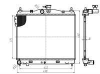 SU RADYATORU BRAZING HYUNDAI GETZ 02> 1.3-1.4-1.6 BENZINLI M/T  375×498×16