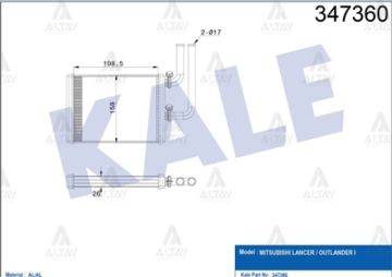 RADYATÖR KALORİFER LANCER 03-08 1.3 – 1.6 / OUTLANDER 03=>