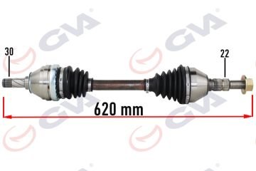 KOMPLE AKS SOL OPEL VECTRA C 1.6-1.8 (02-08) (620mm)