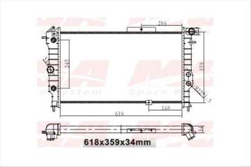 SU RADYATORU MEKANİK ( OPEL : VECTRA A 1.6 1.8 2.0 89-95 AC ) 618×359×34