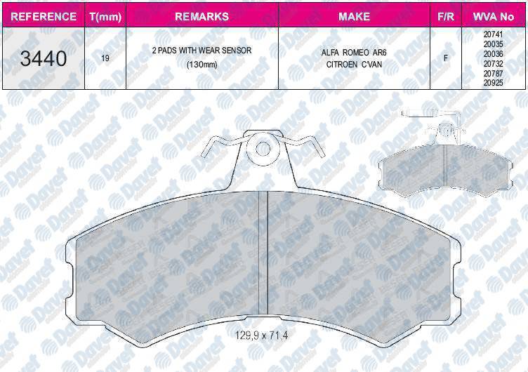 FREN BALATASI ON WVA 20741 CITROEN C15 C22 C25 TD 81-91