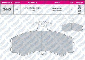 FREN BALATASI ON WVA 20741 CITROEN C15 C22 C25 TD 81-91