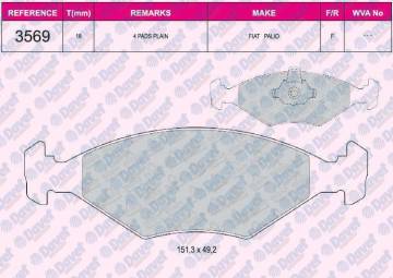 FREN BALATASI ON WVA 21193 FIAT PALIO SIENA 1.4