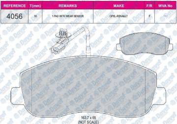FREN BALATASI ON RENAULT MASTER III 2.3DCI OPEL MOVANO 2.3CDTI 2011->