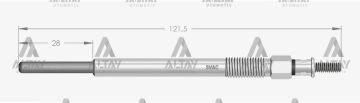KIZDIRMA BUJİSİ (ISITMA) FOCUS / FIESTA / 206 1.4HDI - 1.6 HDI DV4TED-DV6TED 11V EURO4 VİDALI TİP
