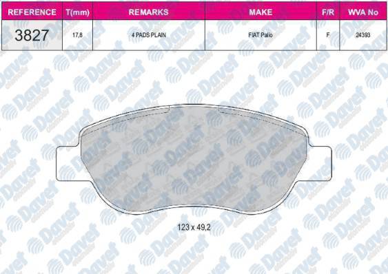 FREN BALATASI ON WVA 24072 ALBEA PALIO 1.2 1996->