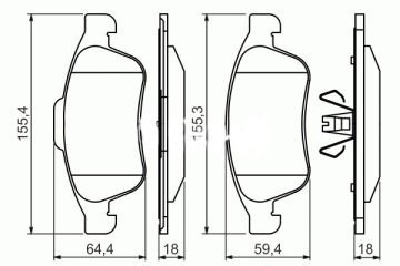 (410607115R) ÖN BALATA MGN III-SCENIC III 09> FLUENCE-DUSTER 10> LODGY 12> 1.6 16V-2.0 16V-1.5 DCI (440603905R-410607115R-WVA24914)
