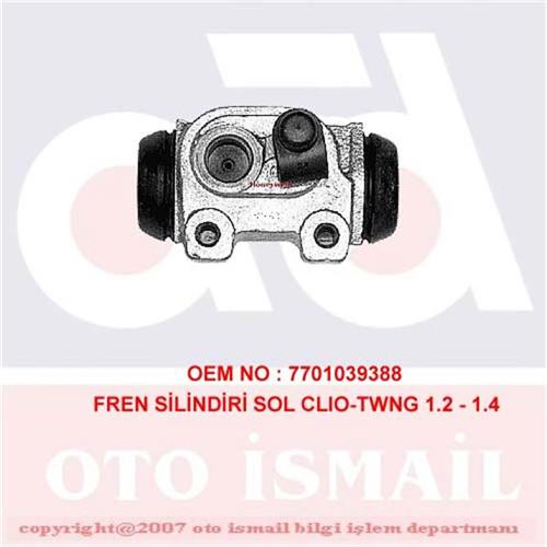 FREN SİLİNDİRİ SOL CLIO 1.1-1.2-1.4 (91-98)-TWNG 1.2-1.4 96=> (20.64mm)