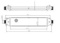 TURBO RADYATORU INTERCOOLER  FIAT DOBLO (152,263) 1.3 MJT 2010)) 573×127.8×50
