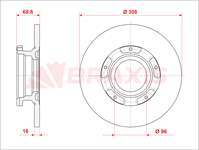 ARKA FREN DISK AYNASI TRANSIT CUSTOM V362 2,2TDCI 13 /> UZUN SASE ABSLI O,CEKER CAP: (308×16)
