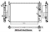 SU RADYATORU MEKANİK ( RENAULT : MEGANE I 1.6 16V AC K7M 98-- AC 2.0 F3R 98-- AC 1.9DTI 98-00 AC 583×414×23