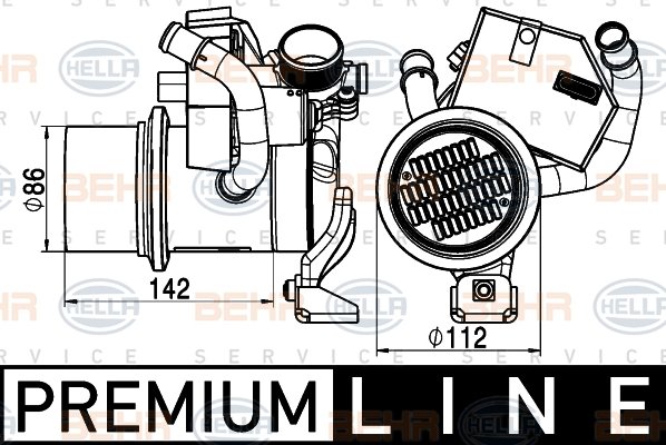 (8ME376745-291) EGSOZ GERİ DÖNÜŞ SOĞUTUCUSU PASSAT JETTA 13=>
