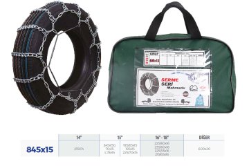 PATİNAJ ZİNCİRİ MİNİBÜS VE KAMYONET SERME (215x65x16)TRANSPORTER(ZİNCİR EBATLARI İÇİN RESİME BAKINIZ