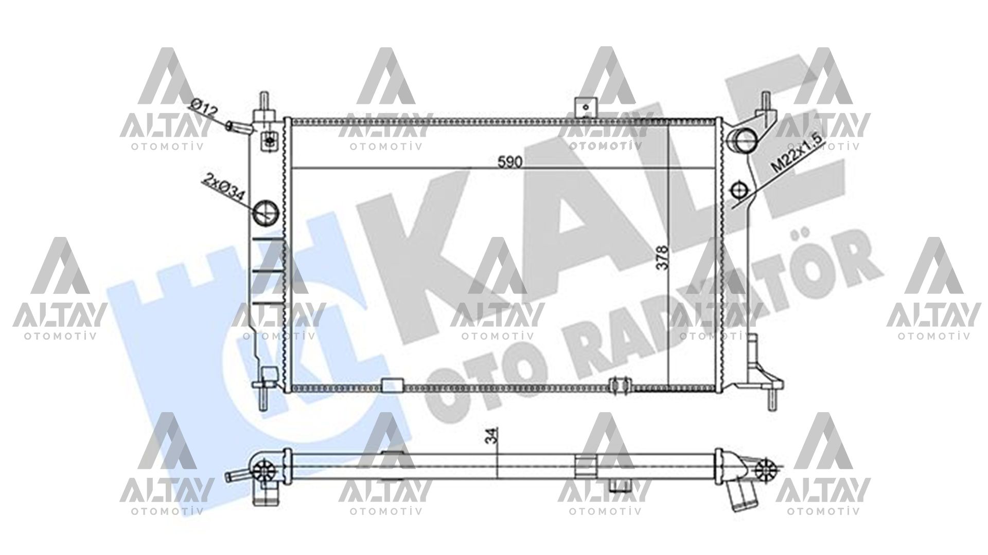 RADYATÖR SU ASTRA F X16XEL-X14XE-X20XEV-X14NZ-C14SE KLIMALI M-T MEKANIK