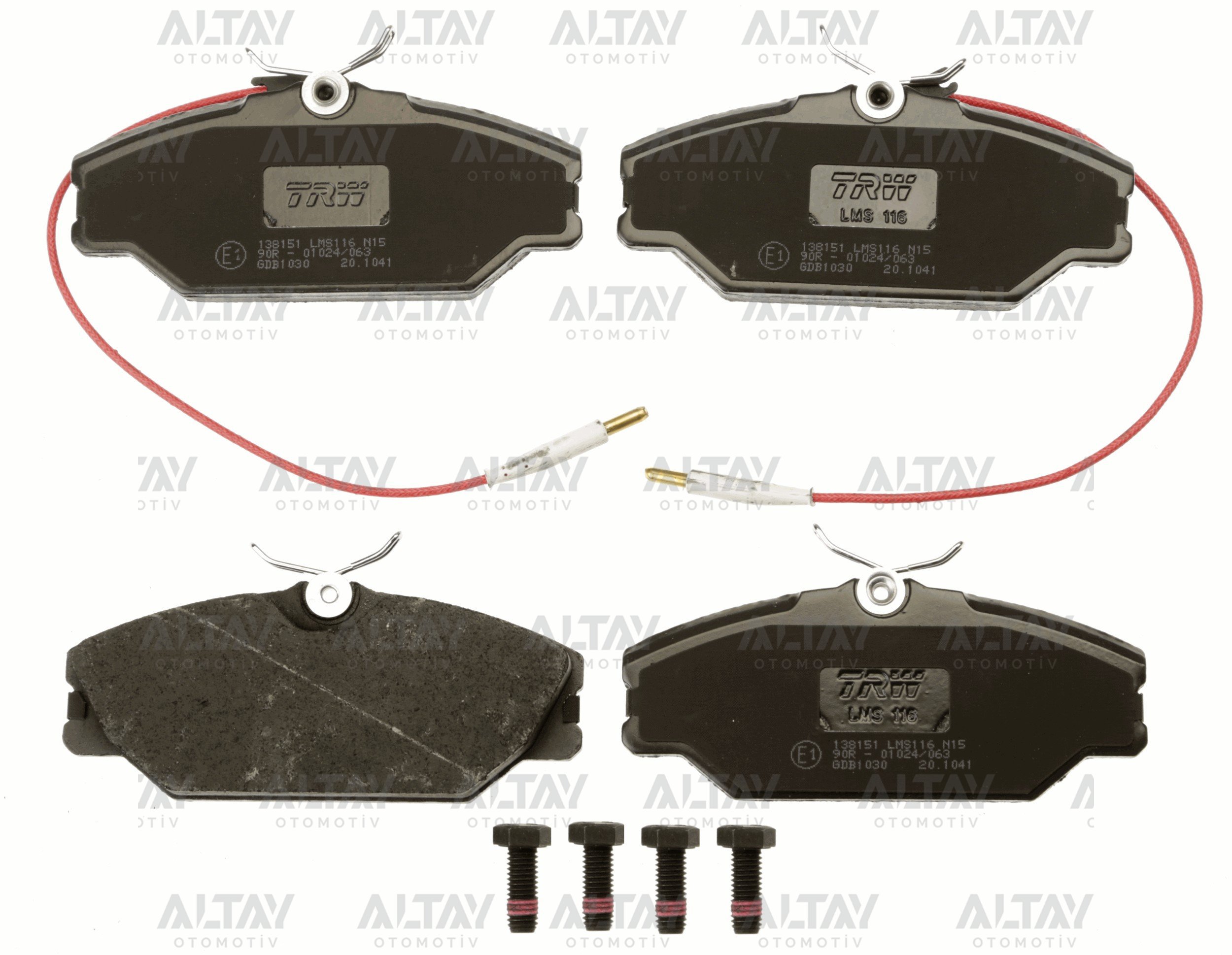 FREN BALATA MEGANE I  96-03 / SCENIC I 99-03 / LAGUNA I 93-01 / SAFRANE 92-00 FİŞLİ ÖN