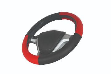 DİREKSİYON KILIFI GEÇMELİ MİNİBUS 42 CM 4 PARÇA SİYAH-KIRMIZI