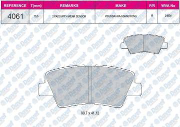 Fren Balatası Arka Wva24934 Accent Blue 10->