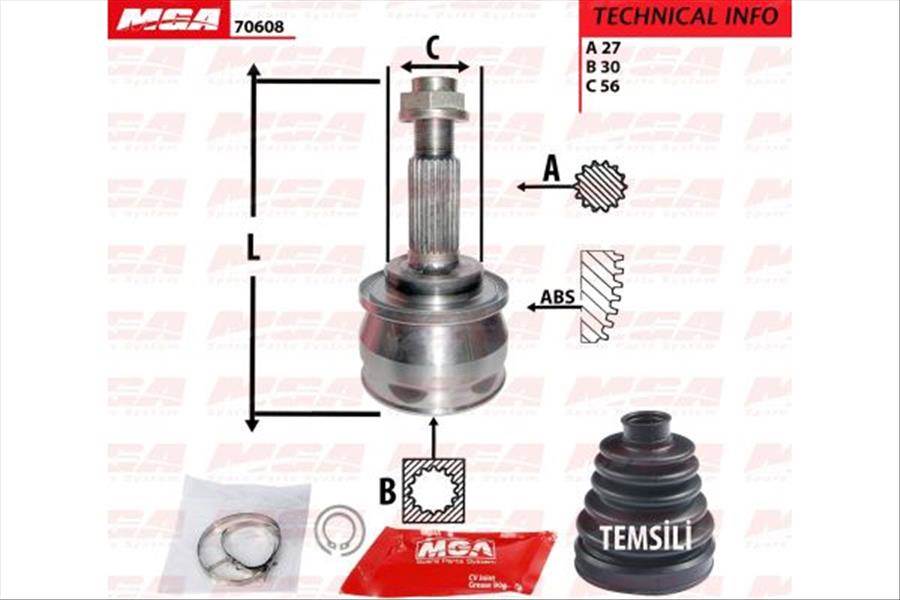 AKS KAFA DIS-(SUBARU: LEGACY 89>94 '' 1.8-2.0 4WD ''/IMPREZA 95>00 '' 1.6-1.8-2.0 4WD '' )  (27×30×56  BOY:155 )