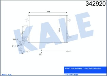 KLIMA RADYATORU PASSAT 1.9 TDI SUPERB 1.8T 1.9 2.0 2.5TDI 02>08
