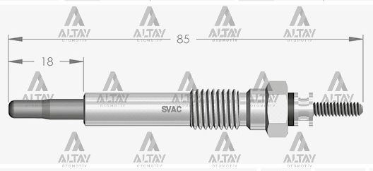 KIZDIRMA BUJİSİ (ISITMA) ASTRA / CORSA / KADETT 1.7 TD / GEMINI MIDI 2.0 11V