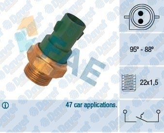 FAN MUSURU (95 88 DERECE) ESCORT IV 1,8 16V / 1,8TD 92>99 FIESTA 1,0 / 1,4 / 1,6 83>89 MONDEO 1,8TD 92>00 SIERRA 1,8TD / 2,3 82>93 (YESIL)