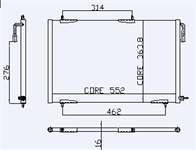 Klıma Radyatoru (Kondanser) P206 1.4 8V / 16V 1.6 8V / 16V 1.4Hdı 206+ (T3E) Tu3A Dv4C Dv4Td (5018)