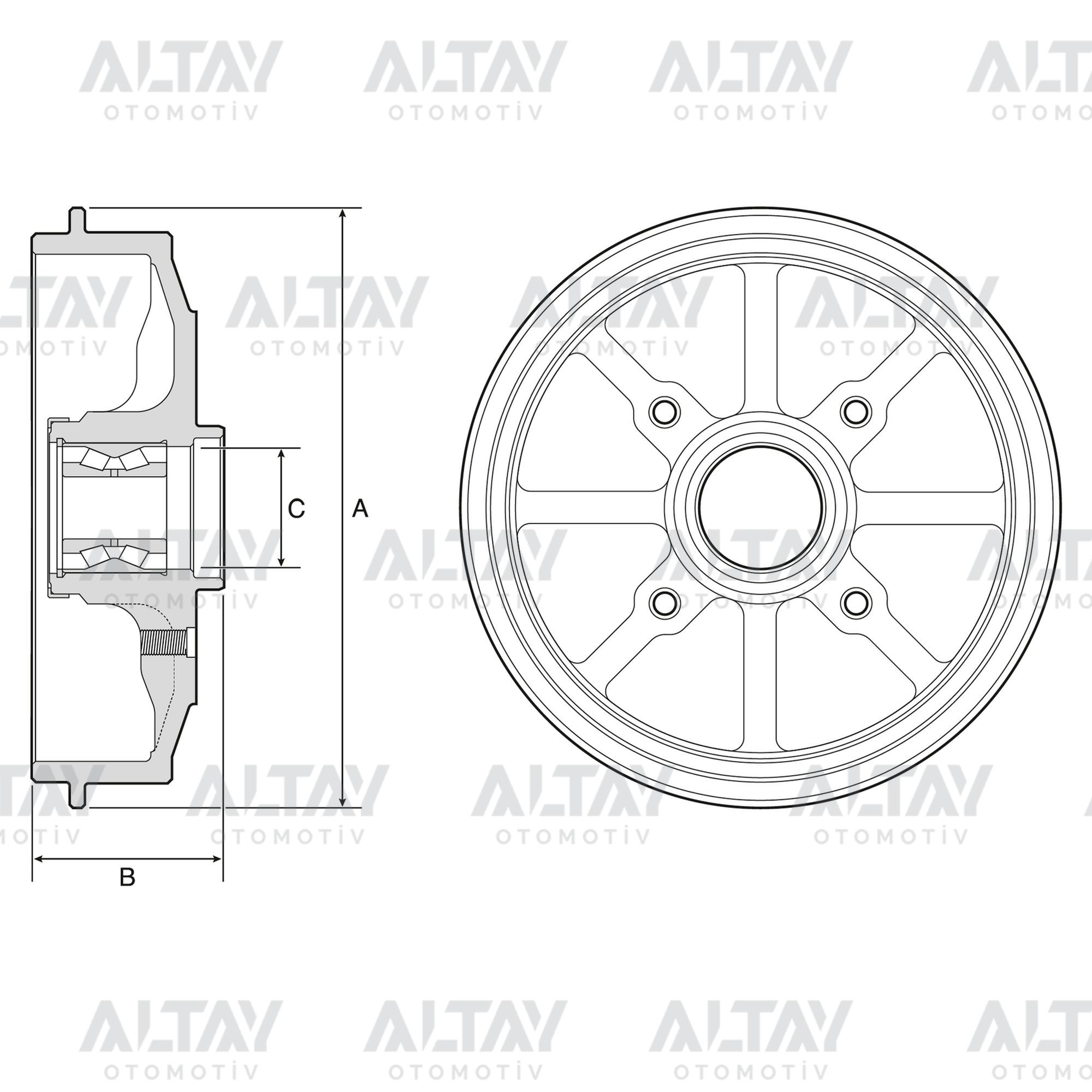 FREN KAMPANASI RULMANLI 206 / 207 / 208 / 301 / C2 / C3  00=>