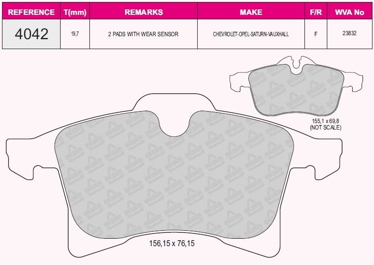 Ön Balata Astra H 04=> Merıva 03=> Zafıra 05=> Corsa C D 03=> Combo 04=>