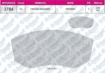 ON FREN BALATASI TRANSIT V184 02>06 (ARKADAN CEKER)