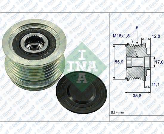 ALTERNATÖR GERGİ RULMANI (ALTERNATÖR KASNAĞI) PASSAT-A4-A6 1.8-2.0 TFSI (BZB)